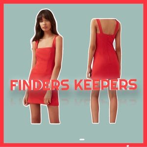 Finders Keepers Magdalena Mini Dress In Red